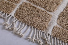 Geometric Moroccan Rug – Beige & Cream - Handwoven Modern Design