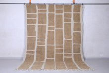 Geometric Moroccan Rug – Beige & Cream - Handwoven Modern Design