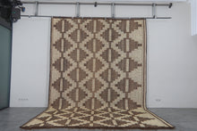 Extra Large Tuareg Rug 9.7 x 15 ft – Handwoven Geometric Desert Mat in Natural Reed and Leather
