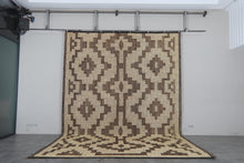 Large Tuareg Rug 10.2 x 14.9 ft – Handwoven Sahara Mat in Natural Fibers with Tribal Pattern