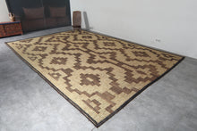 Large Tuareg Rug 10.2 x 14.9 ft – Handwoven Sahara Mat in Natural Fibers with Tribal Pattern