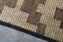 Large Tuareg Rug 10.2 x 14.9 ft – Handwoven Sahara Mat in Natural Fibers with Tribal Pattern