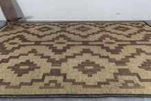 Large Tuareg Rug 10.2 x 14.9 ft – Handwoven Sahara Mat in Natural Fibers with Tribal Pattern
