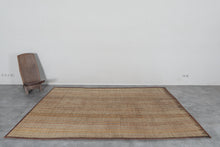 Vintage Tuareg Rug 6 x 8.8 Feet Handmade Reed and Leather Sahara Mat