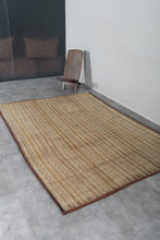 Vintage Tuareg Rug 6 x 8.8 Feet Handmade Reed and Leather Sahara Mat