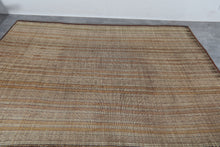 Vintage Tuareg Rug 6 x 8.8 Feet Handmade Reed and Leather Sahara Mat