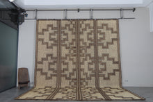 Extra Large Tuareg Rug 11.7 x 15 ft – Handwoven Beige Brown Geometric Tribal Mat