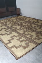 Extra Large Tuareg Rug 11.7 x 15 ft – Handwoven Beige Brown Geometric Tribal Mat