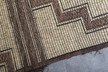 Extra Large Tuareg Rug 11.7 x 15 ft – Handwoven Beige Brown Geometric Tribal Mat
