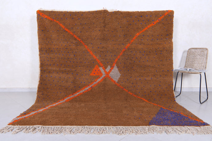 Brown Handmade Berber Rug - Custom Moroccan Wool Rug