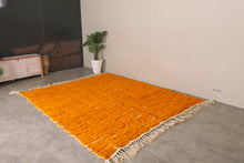 Custom Moroccan rug - Handmade Orange & cream shag