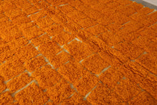 Custom Moroccan rug - Handmade Orange & cream shag