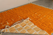 Custom Moroccan rug - Handmade Orange & cream shag