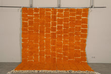 Custom Moroccan rug - Handmade Orange & cream shag