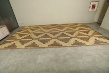 Tuareg rug – Handwoven beige & brown mat - 10.3 ft X 17.5 ft