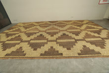 Tuareg rug – Handwoven beige & brown mat - 10.3 ft X 17.5 ft