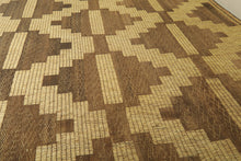 Tuareg rug – Handwoven beige & brown mat - 10.3 ft X 17.5 ft