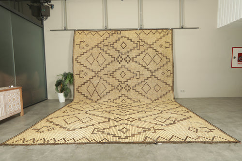 Authentic tuareg mat - Geometric diamond pattern - 8 FT X 15.8 FT