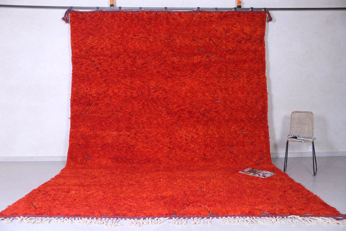 Moroccan Shag Rug - Hand-Woven Berber Area Rug | Vibrant Red Custom Rug