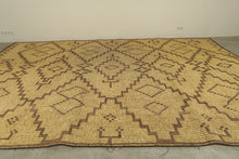 Authentic tuareg mat - Geometric diamond pattern - 8 FT X 15.8 FT