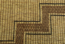 Tuareg rug - Bold linear cross pattern in beige & brown - 11.7 ft X 16.8 ft
