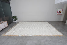 Custom cream wool area rug - Handwoven minimalist design