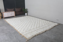 Custom cream wool area rug - Handwoven minimalist design