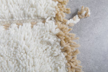 Custom cream wool area rug - Handwoven minimalist design