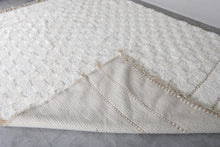 Custom cream wool area rug - Handwoven minimalist design