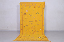 Kilim rug - Moroccan yellow flat woven rug - Handmade rug