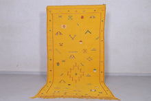 Kilim rug - Moroccan yellow flat woven rug - Handmade rug