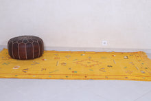 Kilim rug - Moroccan yellow flat woven rug - Handmade rug