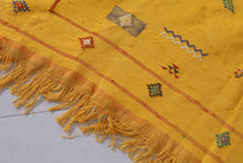 Kilim rug - Moroccan yellow flat woven rug - Handmade rug