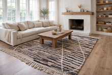 Handwoven Wool Rug - Bold Abstract Design | Moroccan Area Carpet