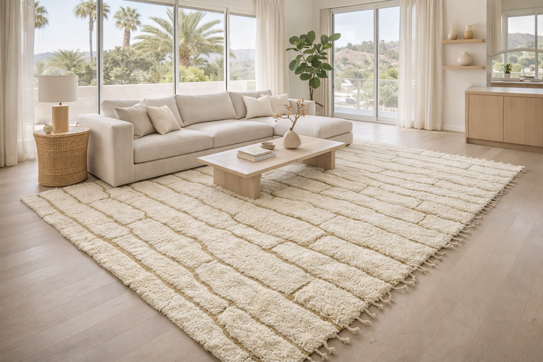 Moroccan Rug - Beni ourain Custom Rug - Handmade wool Rug