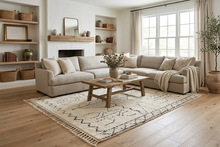 Natural White Moroccan Rug with Subtle Dotted Pattern - Handmade Berber Carpet