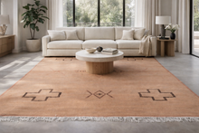Terracotta Moroccan Rug with Berber Tribal Symbols