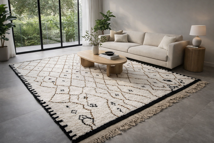 Moroccan wool rug - Custom rug - Hand-knotted rug