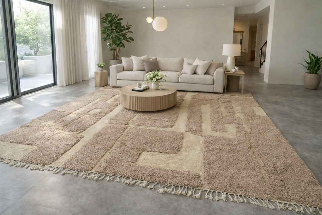 Custom Moroccan Rug - Handmade Wool Carpet - Contemporary Geometric Design