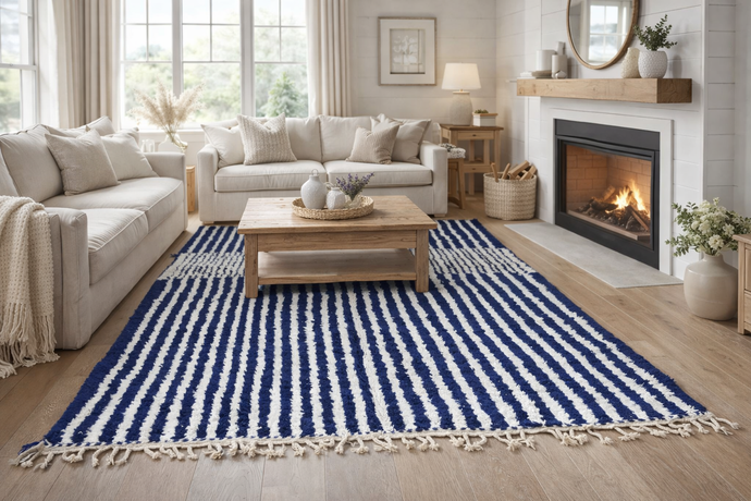 Custom Handwoven Moroccan Rug - Modern High-Pile Artisan Rug