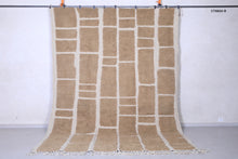 Geometric Moroccan Rug – Beige & Cream - Handwoven Modern Design