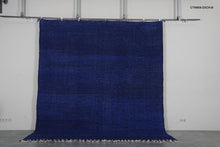 Custom blue flat woven moroccan rug – Handmade berber kilim rug