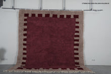 Deep Burgundy Moroccan Rug – Handmade Wool Berber Carpet – Custom Sizes