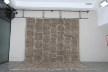 Stone Gray Moroccan Rug - Textured Geometric Beni Ourain Wool Rug - Custom size