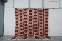 Rust brown Moroccan rug - Handmade custom rug - Geometric Berber rug - Moroccan area rug - Morocco rug - Wool rug - Custom size rug