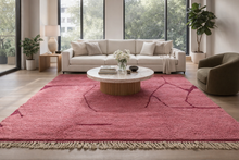 Pink Moroccan rug - Beni Ourain wool rug – Custom size