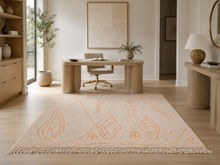 Beni Ourain Rug – Wool Berber Rug - Tan beige rug - custom size rug
