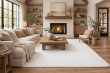 White Wool Moroccan Rug - Custom Handmade Rug