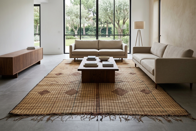 Tuareg Rug 6.3x9.3 ft | Handwoven Geometric Tribal Mat