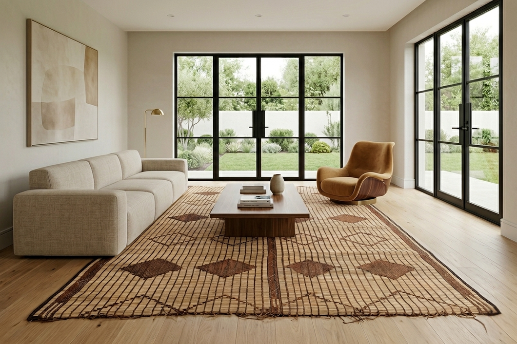 Tuareg Rug 6.4x10.1 ft | Traditional Geometric Tribal Mat